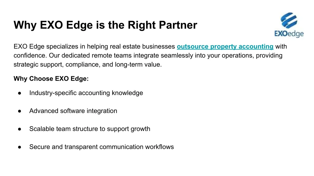 why exo edge is the right partner