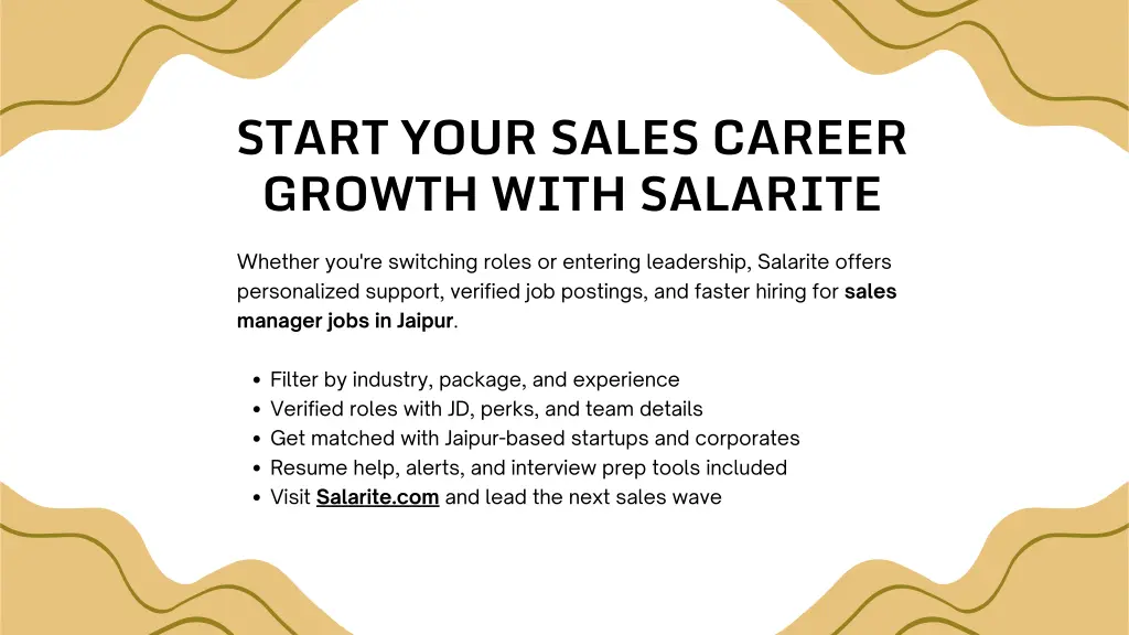 start your sales career growth with salarite