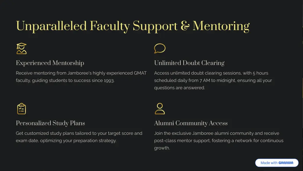 unparalleled faculty support mentoring