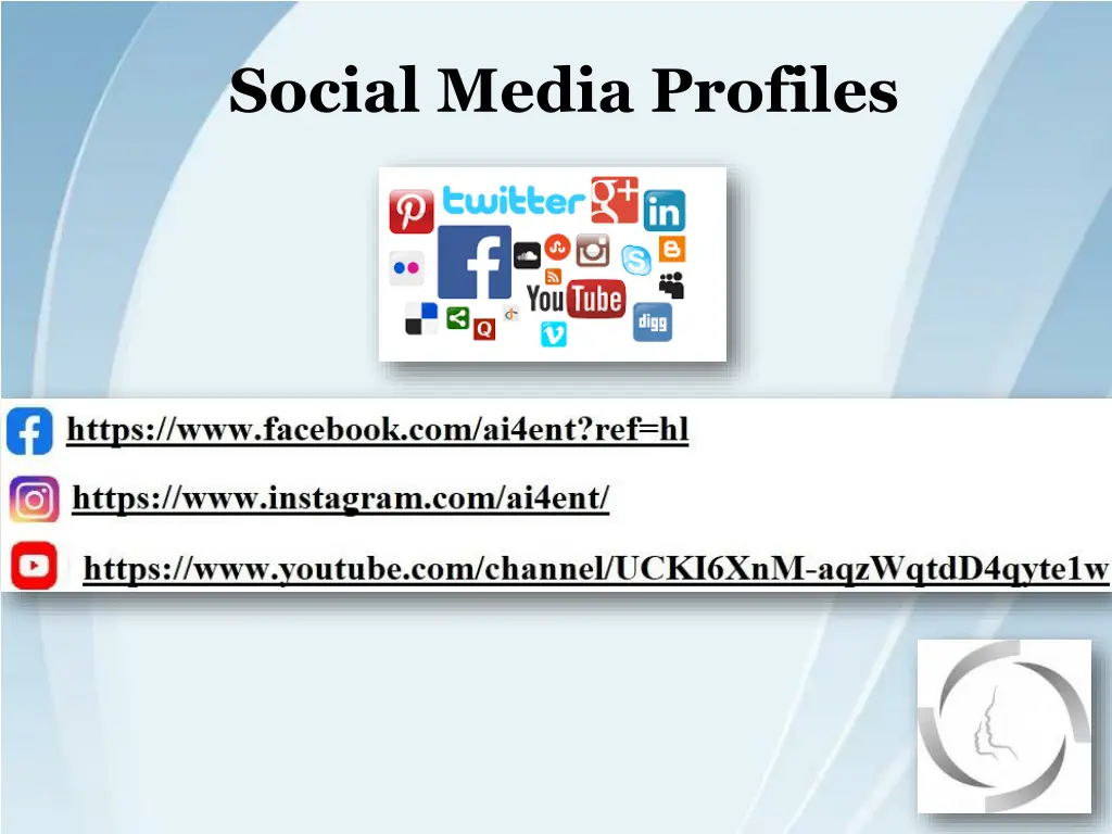 social media profiles