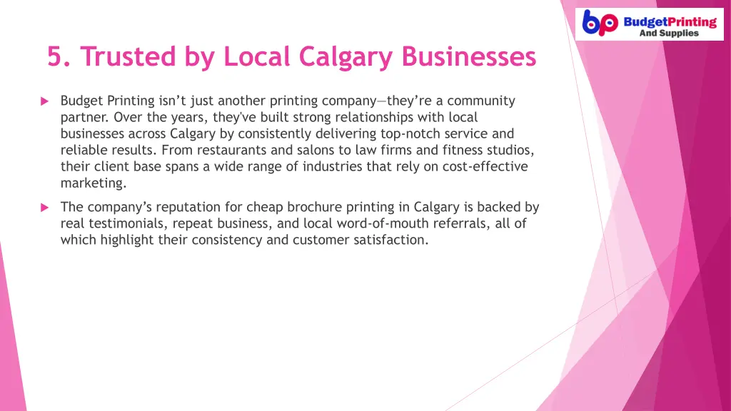 5 trusted by local calgary businesses
