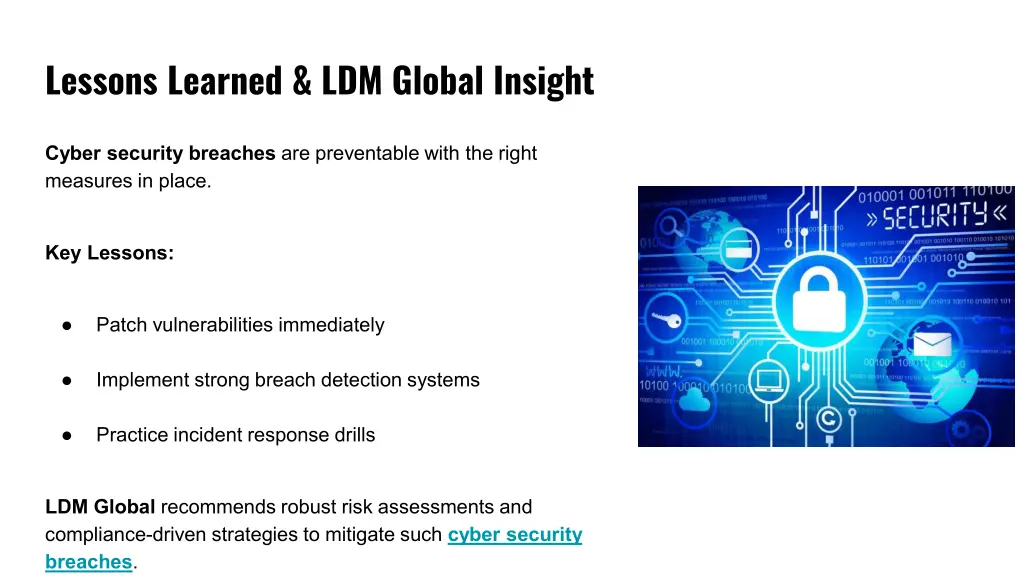 lessons learned ldm global insight