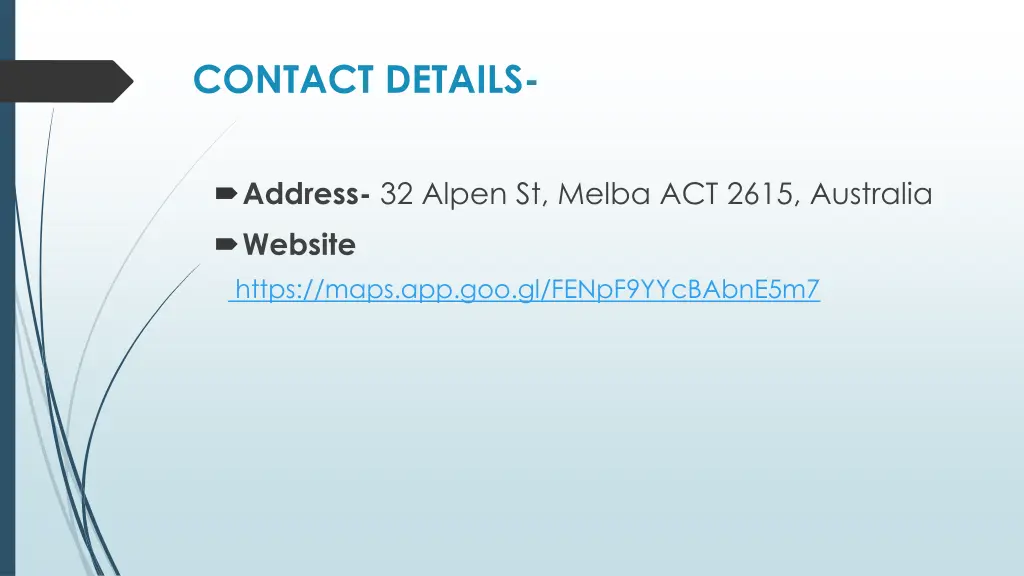 contact details