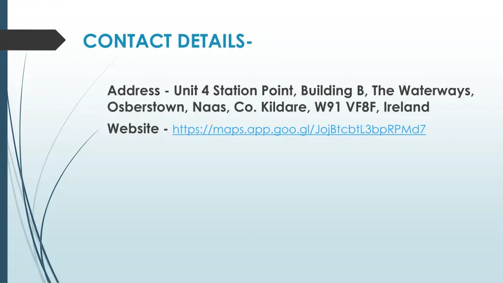 contact details