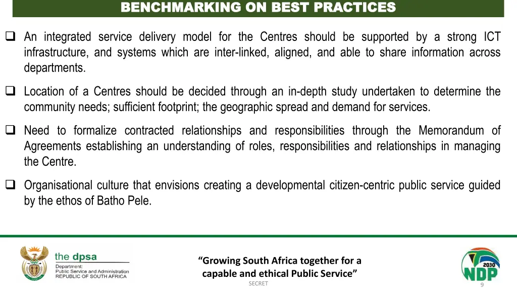 benchmarking on best practices benchmarking 1