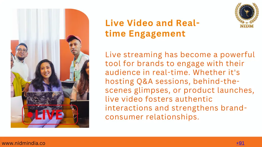 live video and real time engagement