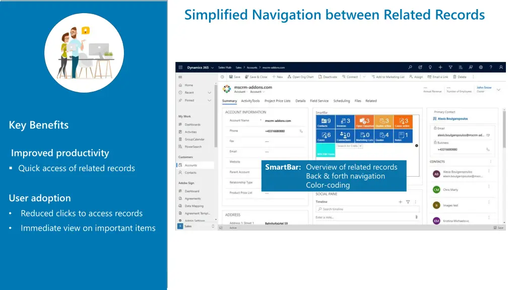 simplified navigation between related records