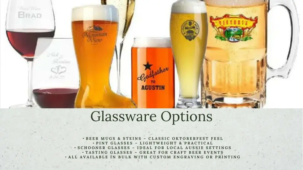 glassware options