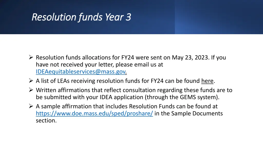 resolution funds year 3 resolution funds year 3