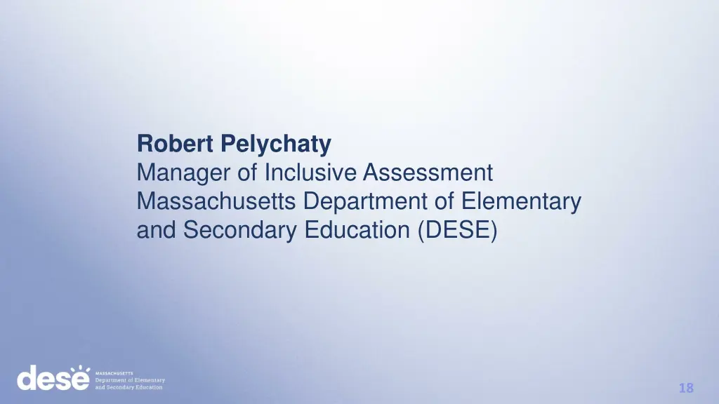 robert pelychaty manager of inclusive assessment