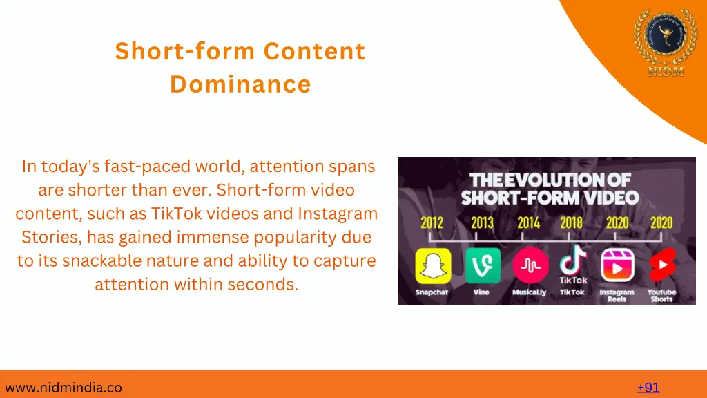 short form content dominance