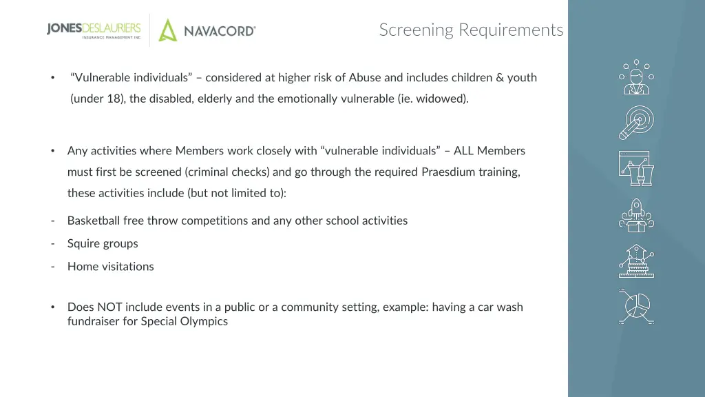 screening requirements