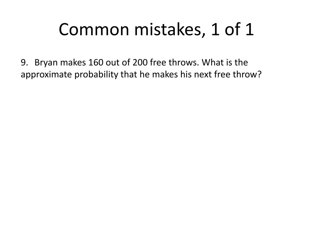 common mistakes 1 of 1