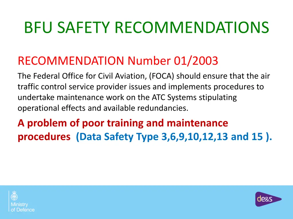 bfu safety recommendations 2