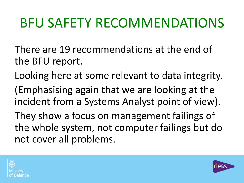 bfu safety recommendations