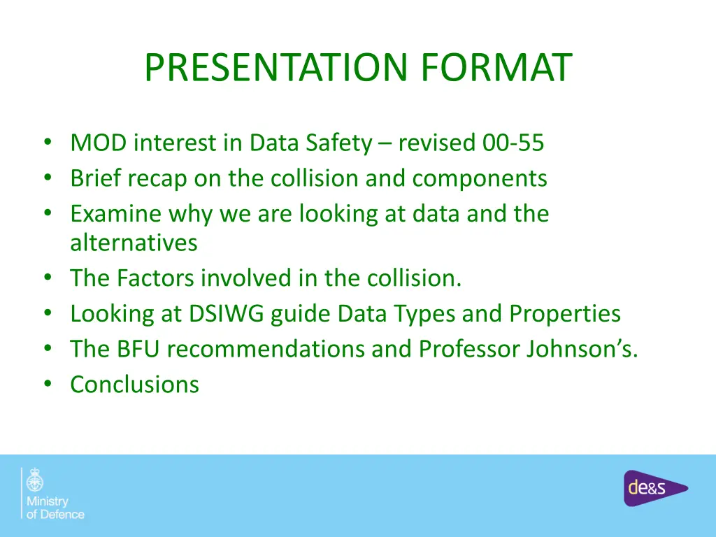 presentation format