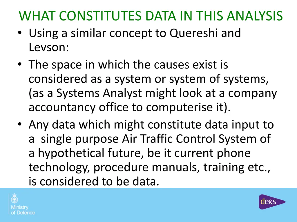 what constitutes data in this analysis using