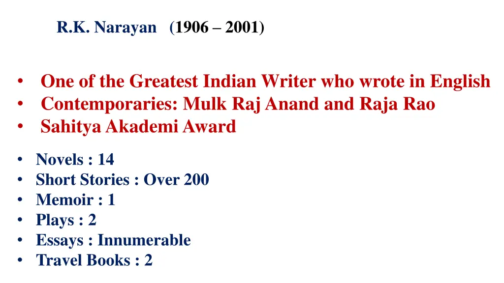 r k narayan 1906 2001