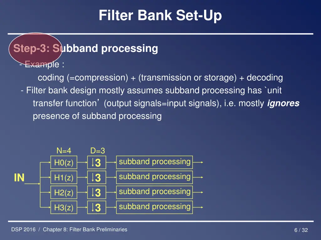 filter bank set up 3