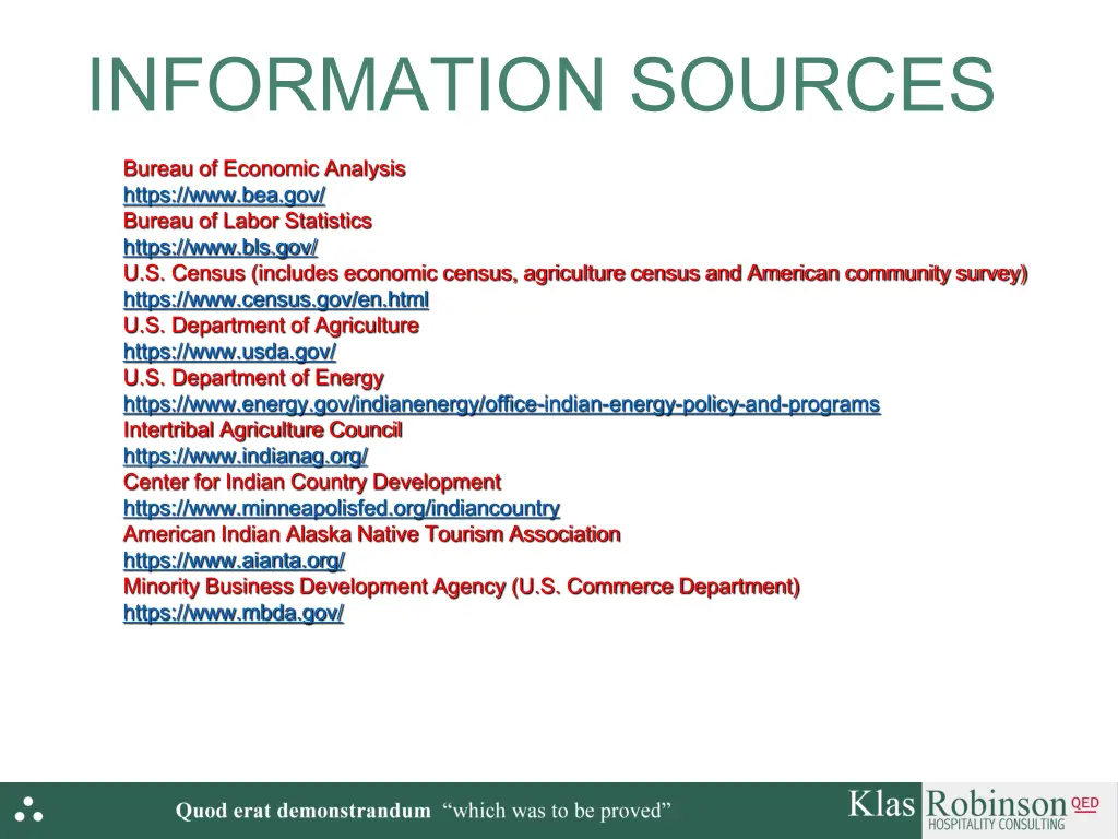 information sources