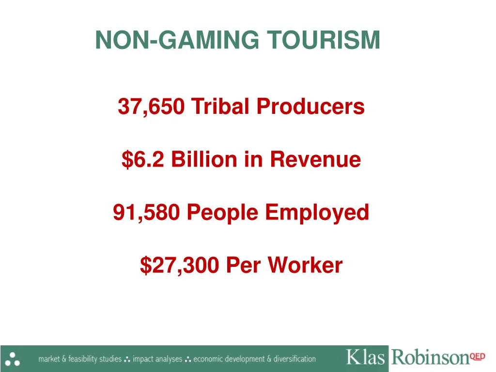 non gaming tourism