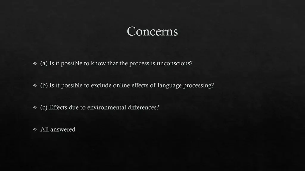 concerns
