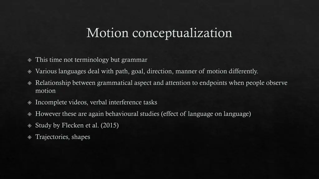 motion conceptualization