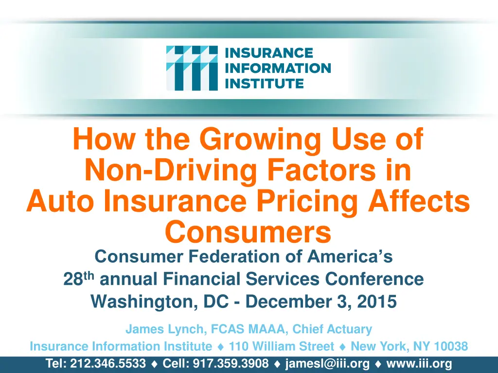 how the growing use of non driving factors