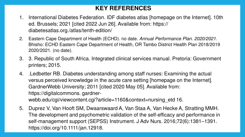 key references
