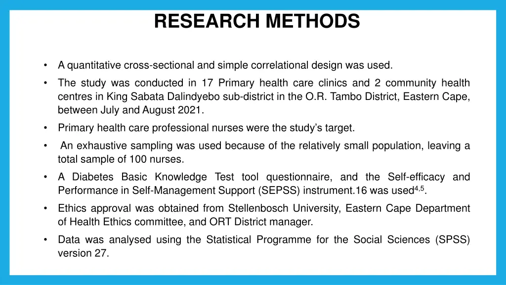research methods