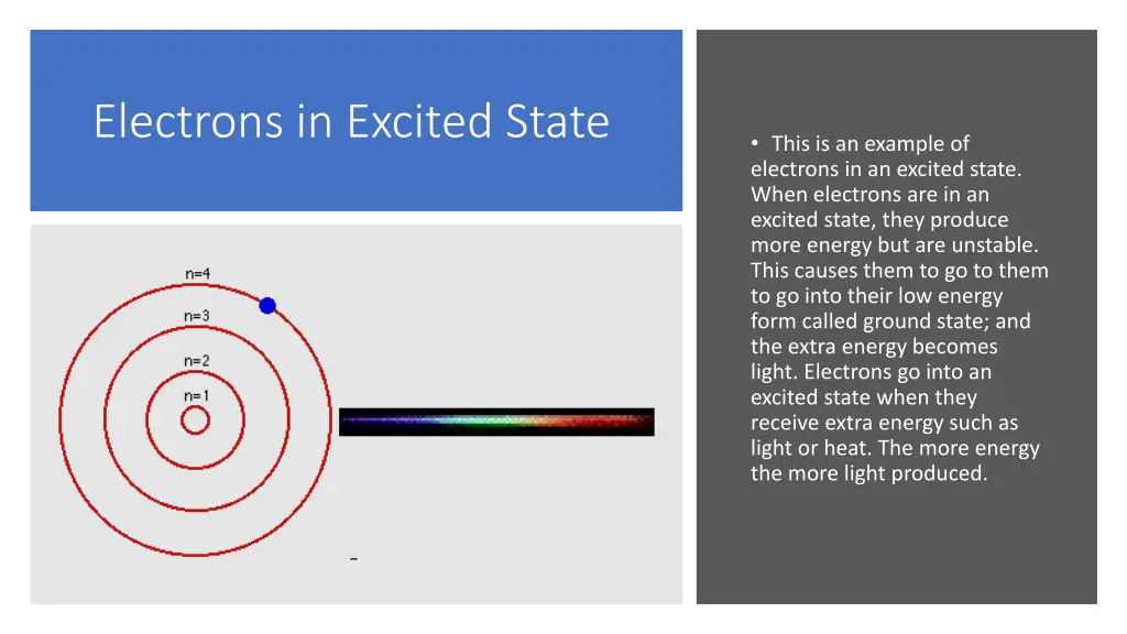 electrons in excited state