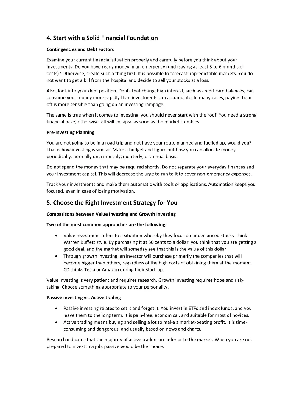 4 start with a solid financial foundation