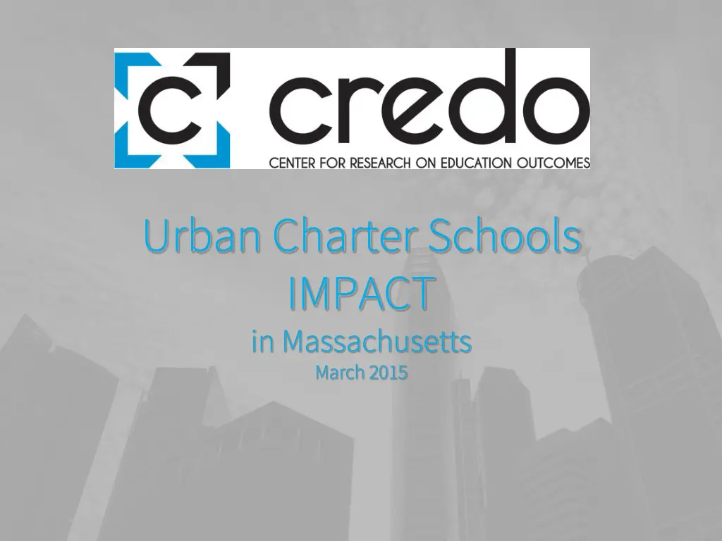 urban charter schools impact in massachusetts