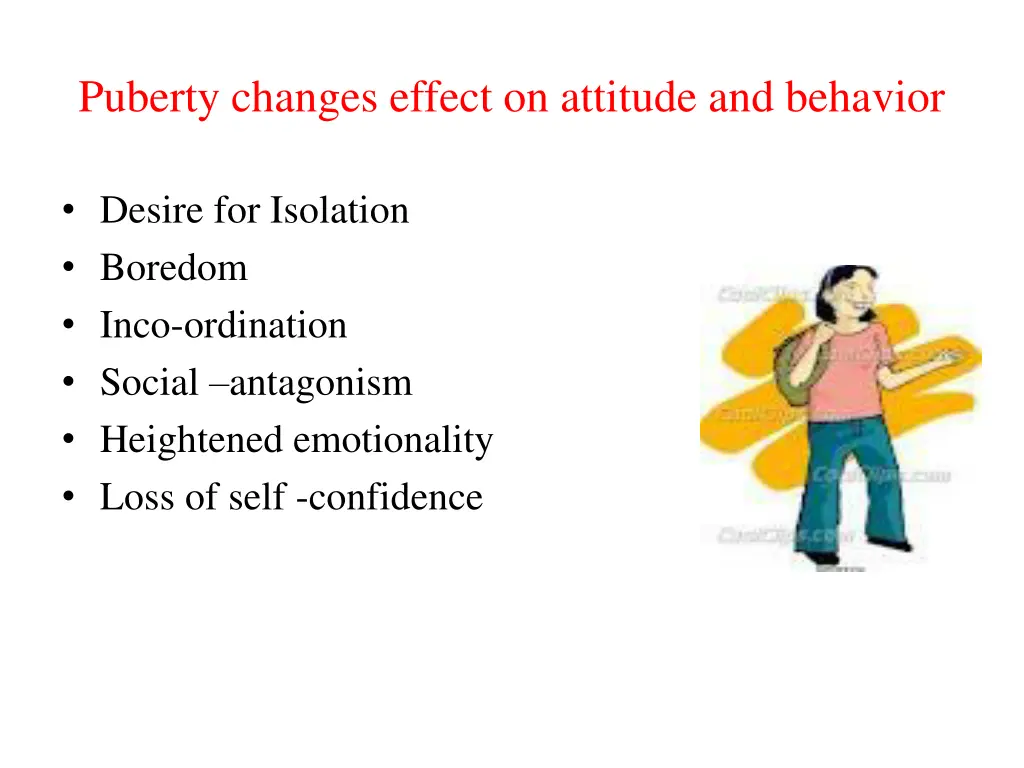 puberty changes effect on attitude and behavior