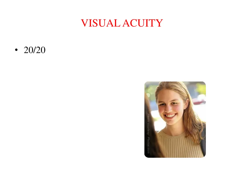 visual acuity