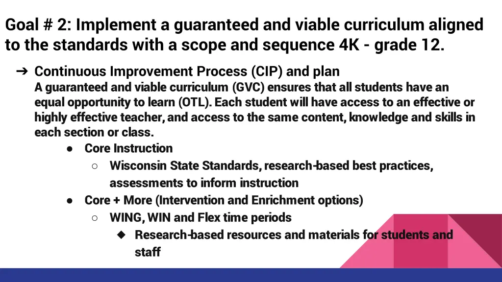 goal 2 implement a guaranteed and viable