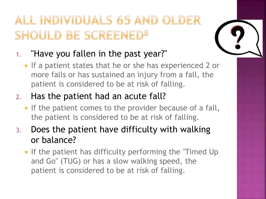 all individuals 65 and older should be screened 8