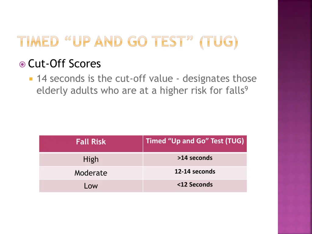 timed up and go test tug
