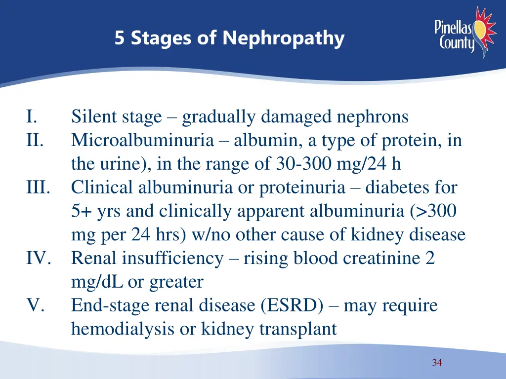 5 stages of nephropathy