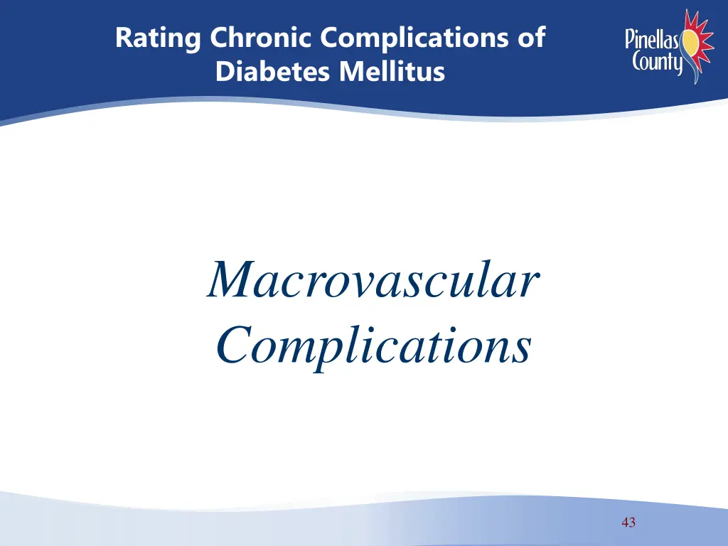 rating chronic complications of diabetes mellitus 1