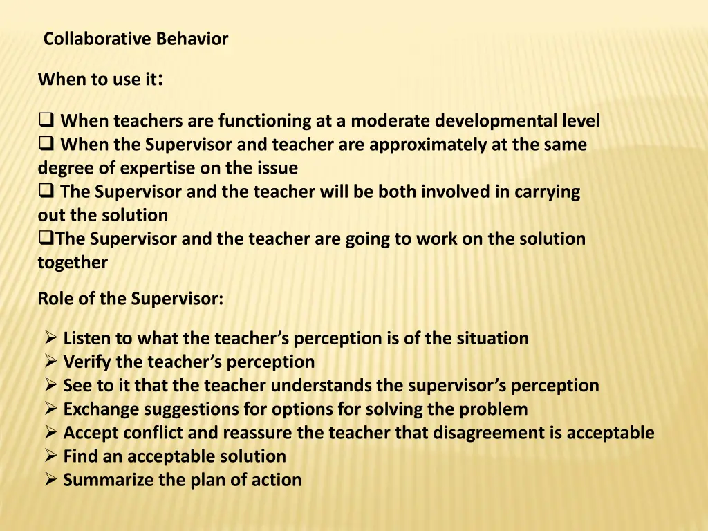 collaborative behavior
