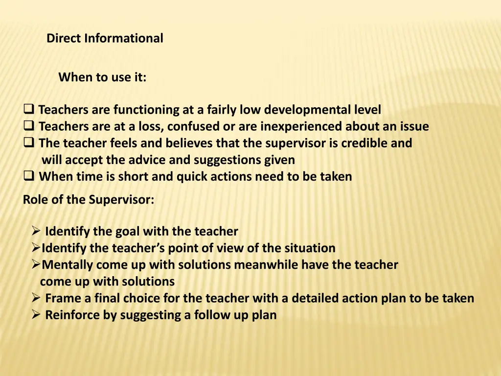 direct informational