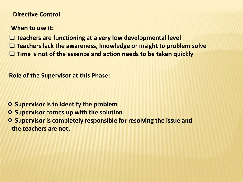 directive control