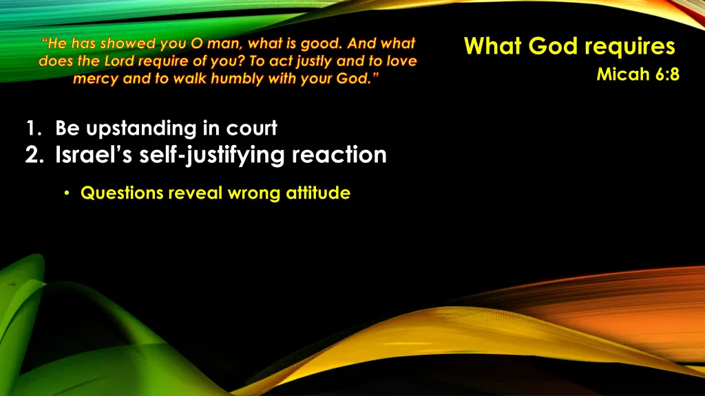 what god requires 15