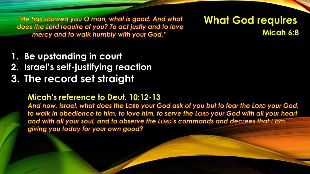 what god requires 20