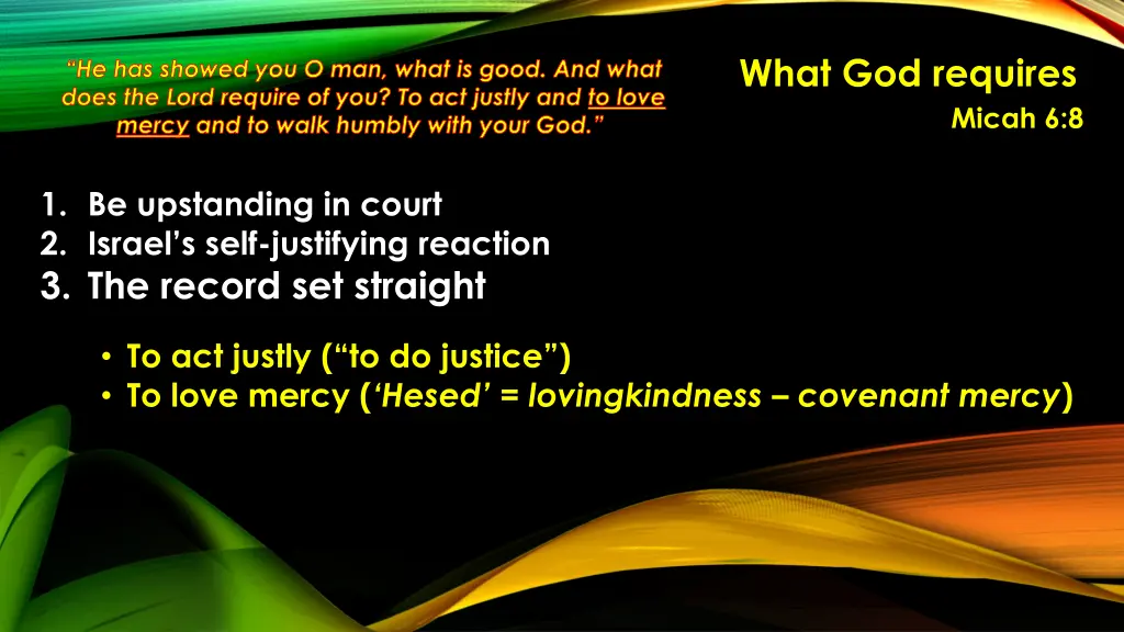 what god requires 23