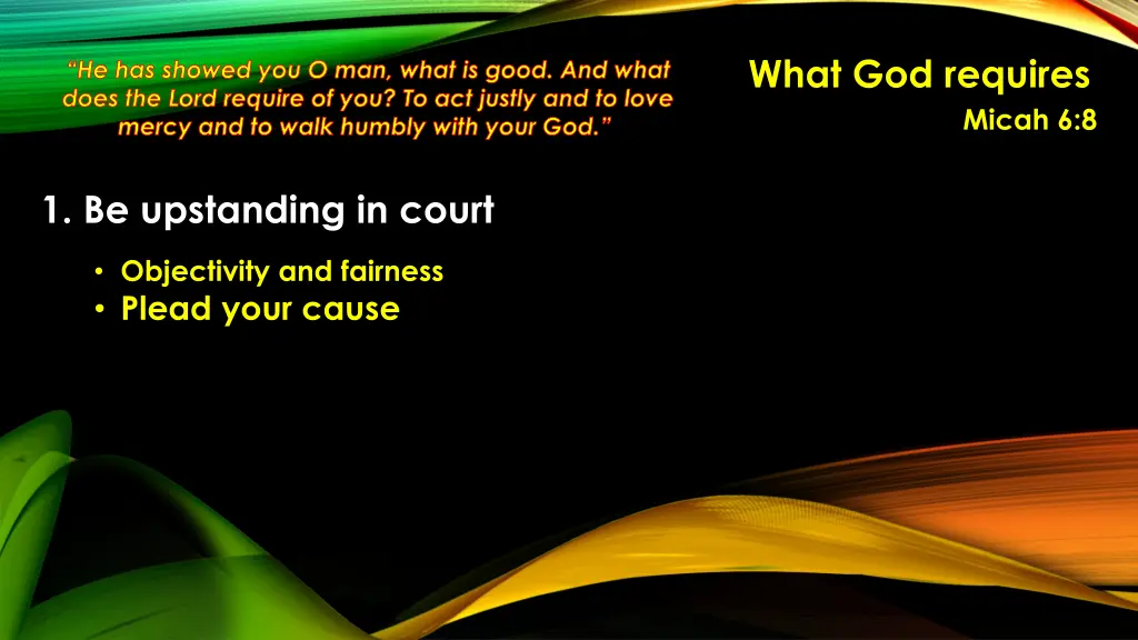 what god requires 8