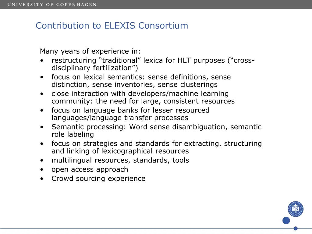 contribution to elexis consortium