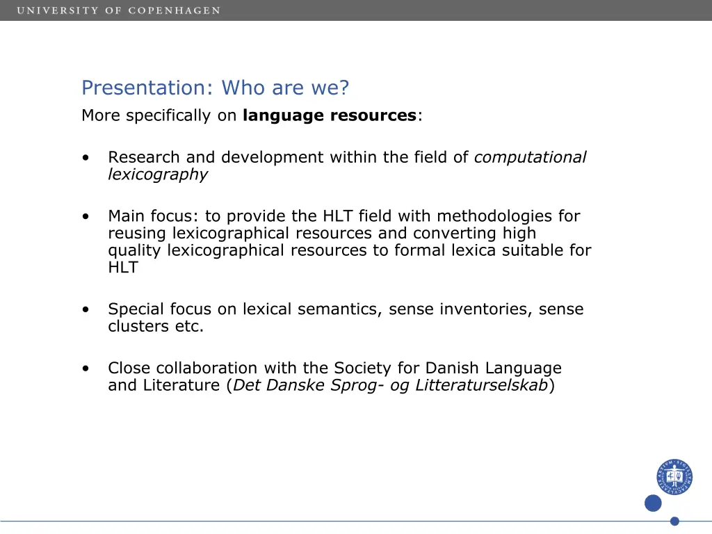 presentation who are we more specifically