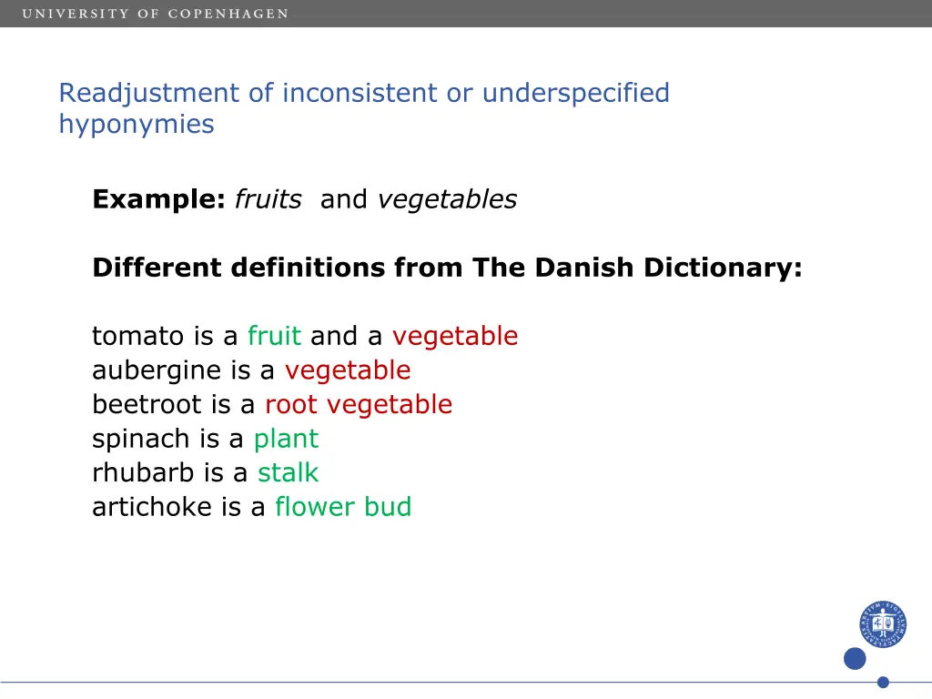 readjustment of inconsistent or underspecified